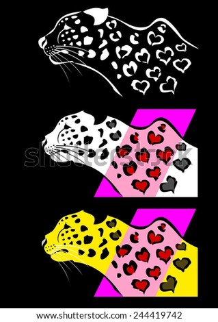 heart spotted leopard