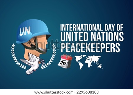 Vector illustration concept of International Day of United Nations Peacekeepers. May 29.