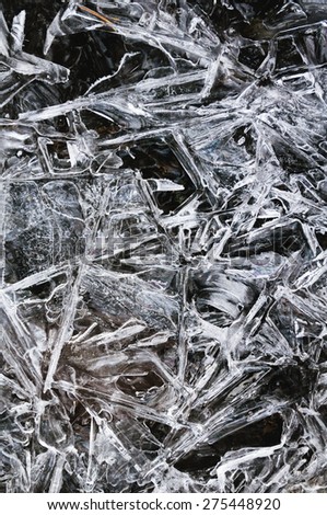 Frozen water creates a natural crystal pattern look