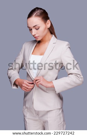 Similar – Image, Stock Photo Bossy elegant woman against vintage interior in country house