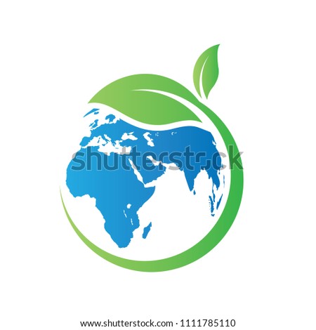 Eco World, Go Green Logo Vector