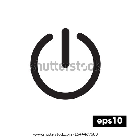 Power Button icon, Simple Power Button sign, Power Button symbol Vector illustration for graphic design, Web, UI, mobile app