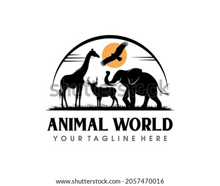 Animal Conservation Logo design. Wildlife Safari Logo design inspiration