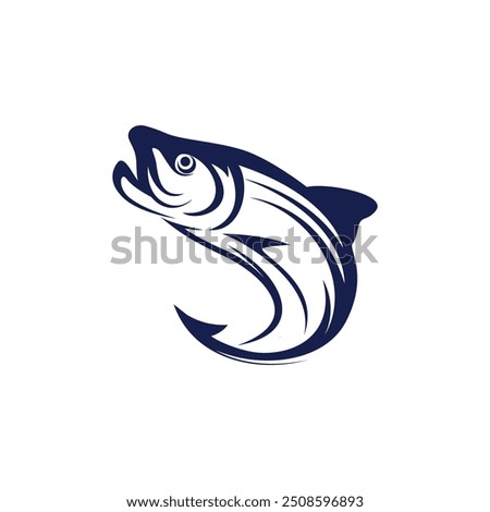 Fishing Hook Logo Design Vector