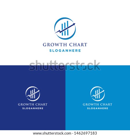 Graph Chart Growth Financial Accounting Logo Design