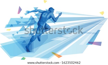 Male runner on the track