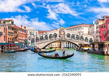 Similar – Image, Stock Photo Gondolas in Venice in the Markus Basin