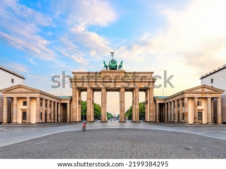 Similar – Image, Stock Photo The Brandenburg Gate. Historical landmark of Berlin .