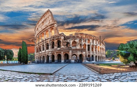 Image, Stock Photo Colosseum in Rome, Italy