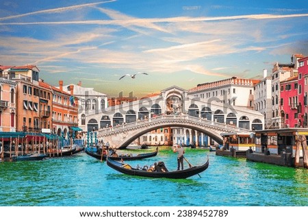 Similar – Image, Stock Photo View of the canal in city of Venice, Italy