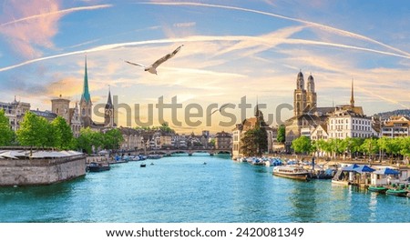 Similar – Image, Stock Photo Boat on Lake Zurich in winter