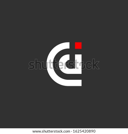 CD initial letter logo design template vector