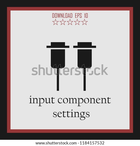 input component settings vector icon