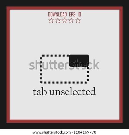tab unselected vector icon