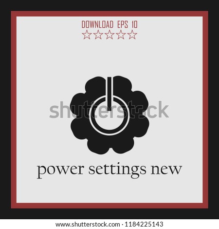 power settings new vector icon