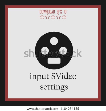 input SVideo settings vector icon