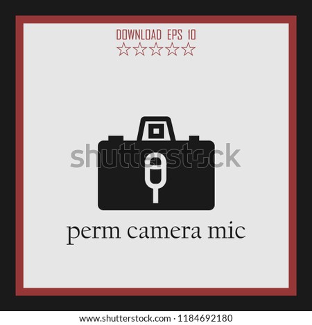 perm camera mic  vector icon