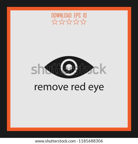 remove red eye  vector icon