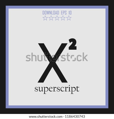 superscript vector icon
