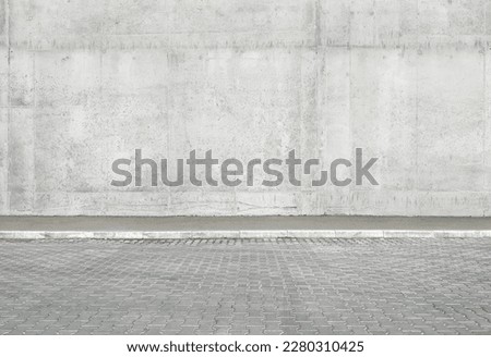 Image, Stock Photo Fence and facade in green