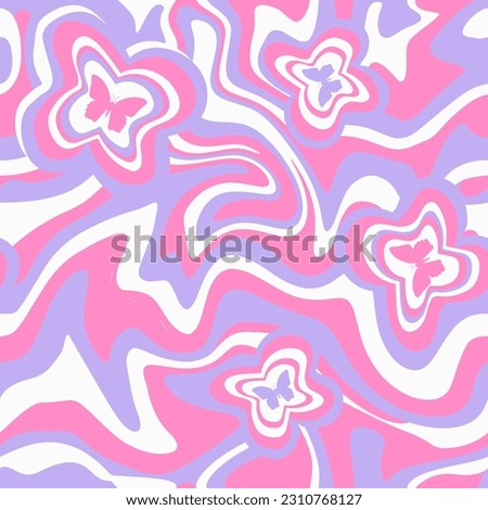 colorful wave butterfly pink purple