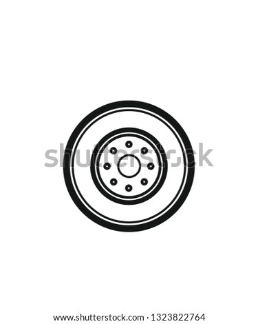 carwheel in black and white logo vector