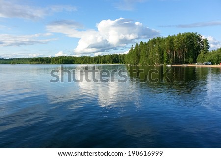 Lake in summer, Sweden / View of Lake in summer, Sveg.