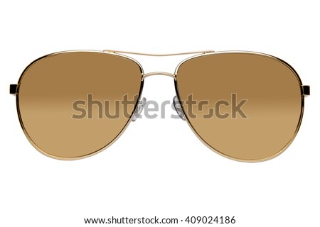 Sunglasses white background, straight on view, profile Stock foto © 