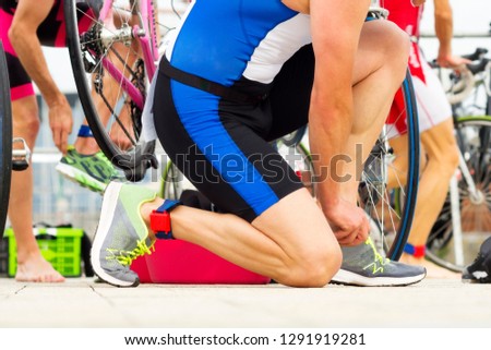 Similar – Image, Stock Photo man ciclyng on the street in Bilbao city Spain, mode of transport