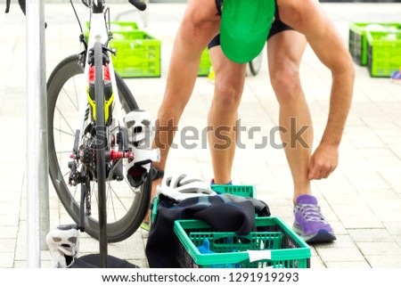 Similar – Image, Stock Photo man ciclyng on the street in Bilbao city Spain, mode of transport