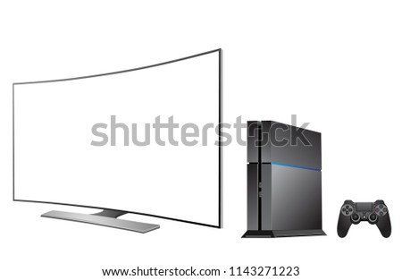 Video game console vector eps 10