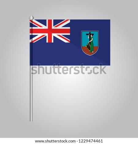 Montserrat Icon vector illustration,National flag for country of Montserrat isolated, banner vector illustration. Vector illustration eps10.