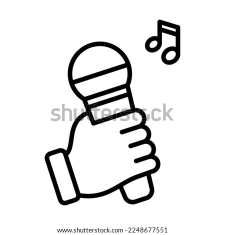 Karaoke, Sing Icon Logo Design Vector Template Illustration Sign And Symbol Pixels Perfect