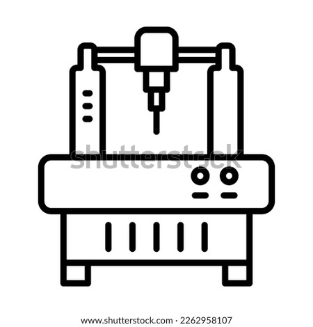 Milling Machine Icon Logo Design Vector Template Illustration Sign And Symbol Pixels Perfect