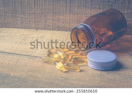 Pills out of a pill bottle