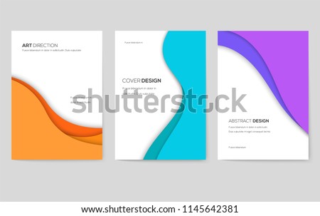 Abstract vector brochure cards set. Art template of flyear, magazines, posters, book cover, banners. Colorful design invitation concept background. Layout ornament illustrations modern