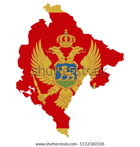 Flag map of Montenegro