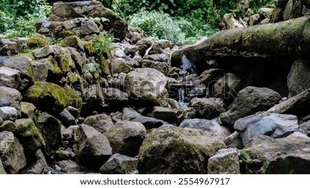 Similar – Foto Bild Größe Felsen im Wasser, Ostsee mit Wolken am Horizont