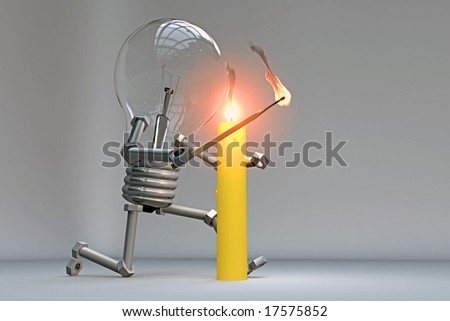 save energy - light bulb vision