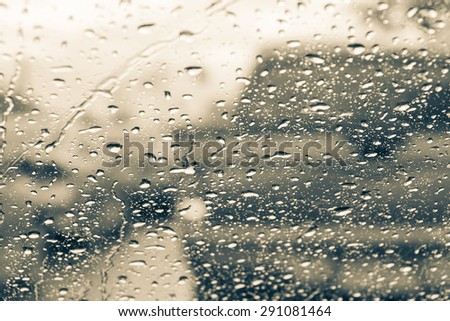 Water drop on car mirror