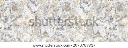 Grey tonal marbled seamless border texture. Irregular pale ink blotch paint effect banner background. Marble gray white tone on tone natural rough trim edging. Stock fotó © 