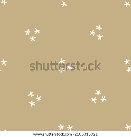 Gender neutral star seamless vector background. Simple whimsical sky two tone pattern. Kids nursery wallpaper or scandi all over print. 