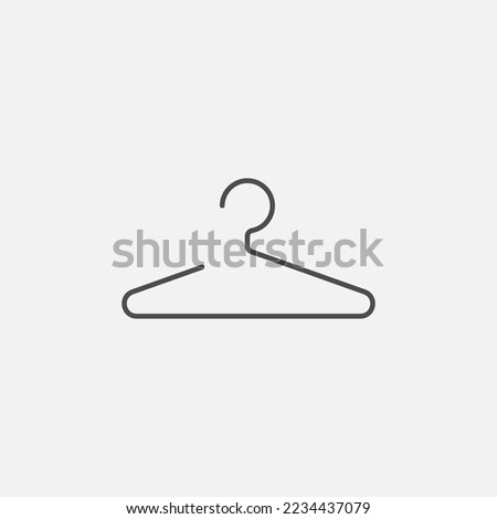 wardrobe hanger thin line icon