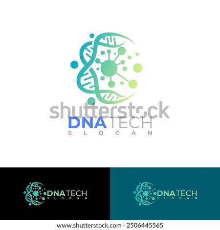 The DNA logo has a simple appearance and is shaped like a circular line