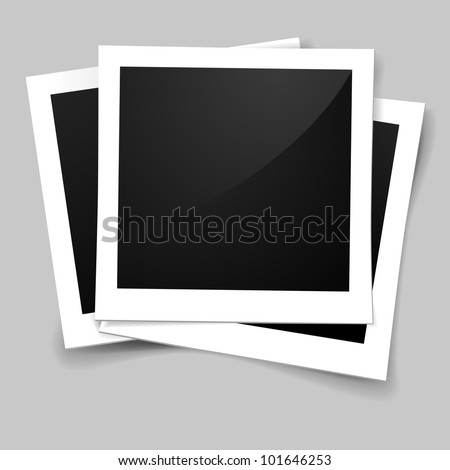 illustration of stack of retro style photo frames