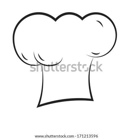 Simple Illustration Of A Chef Hat Outline, Eps10 Vector - 171213596 ...
