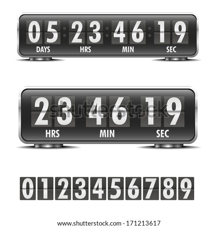 detailed illustration of a countdown timer, eps10 vector
