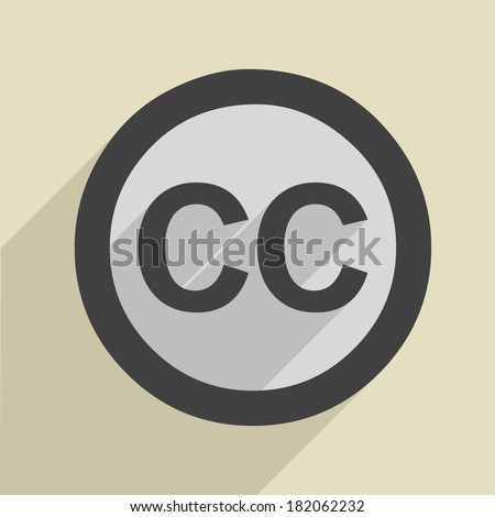 minimalistic illustration of a creative commons icon, eps10 vector