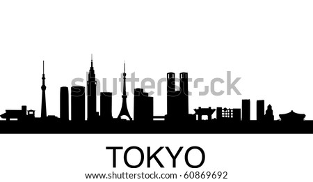 detailed vector illustration of Tokyo, Japan