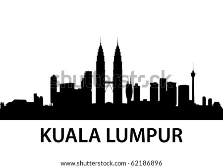 detailed vector illustration of Kuala Lumpur, Malaysia